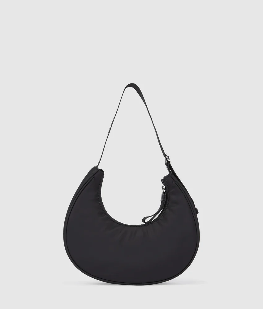 Logo nylon moon shoulder bag