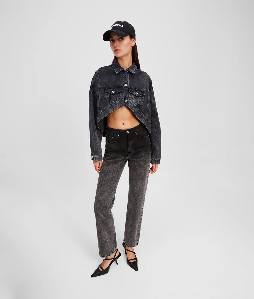 OMBR�� HIGH-RISE STRAIGHT JEANS