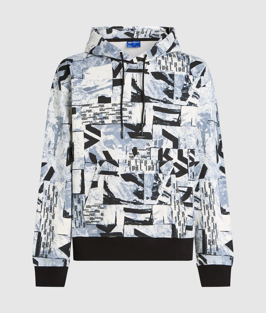 Relaxed all-over monogram hoodie