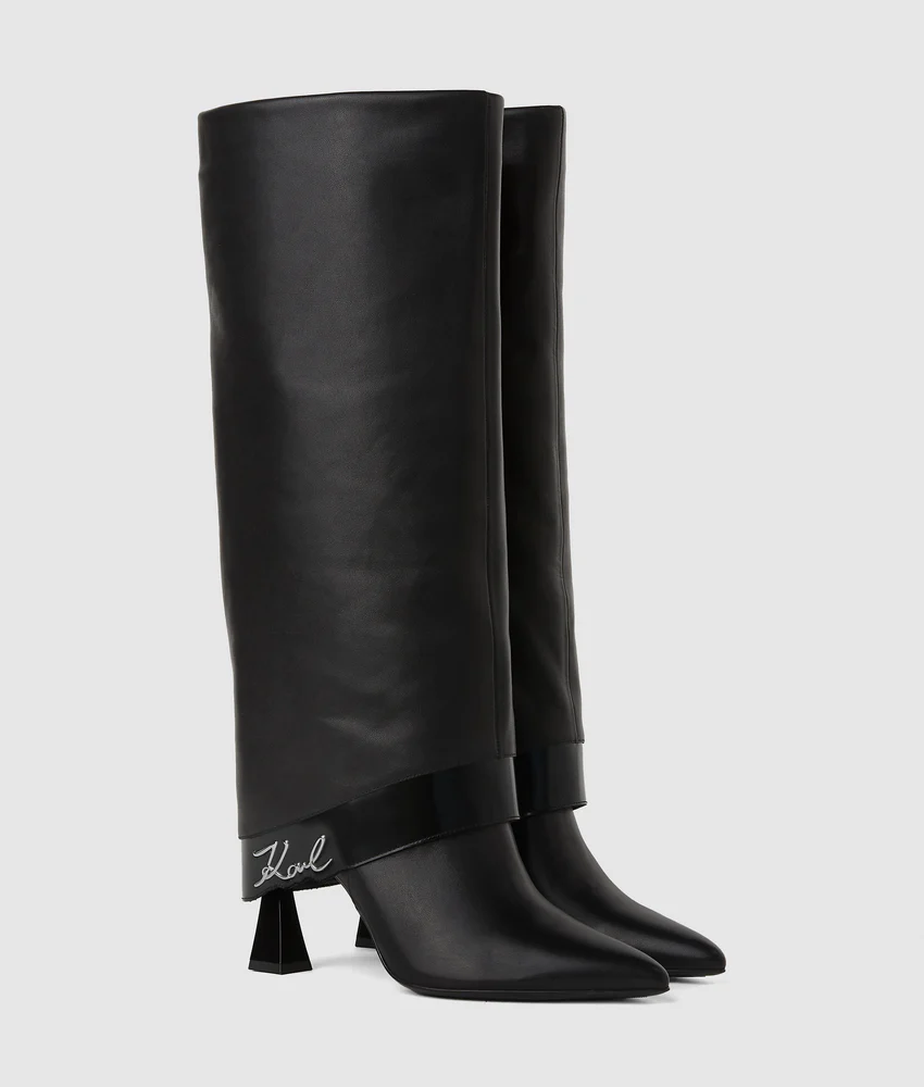 Debutante tall fold-down boots