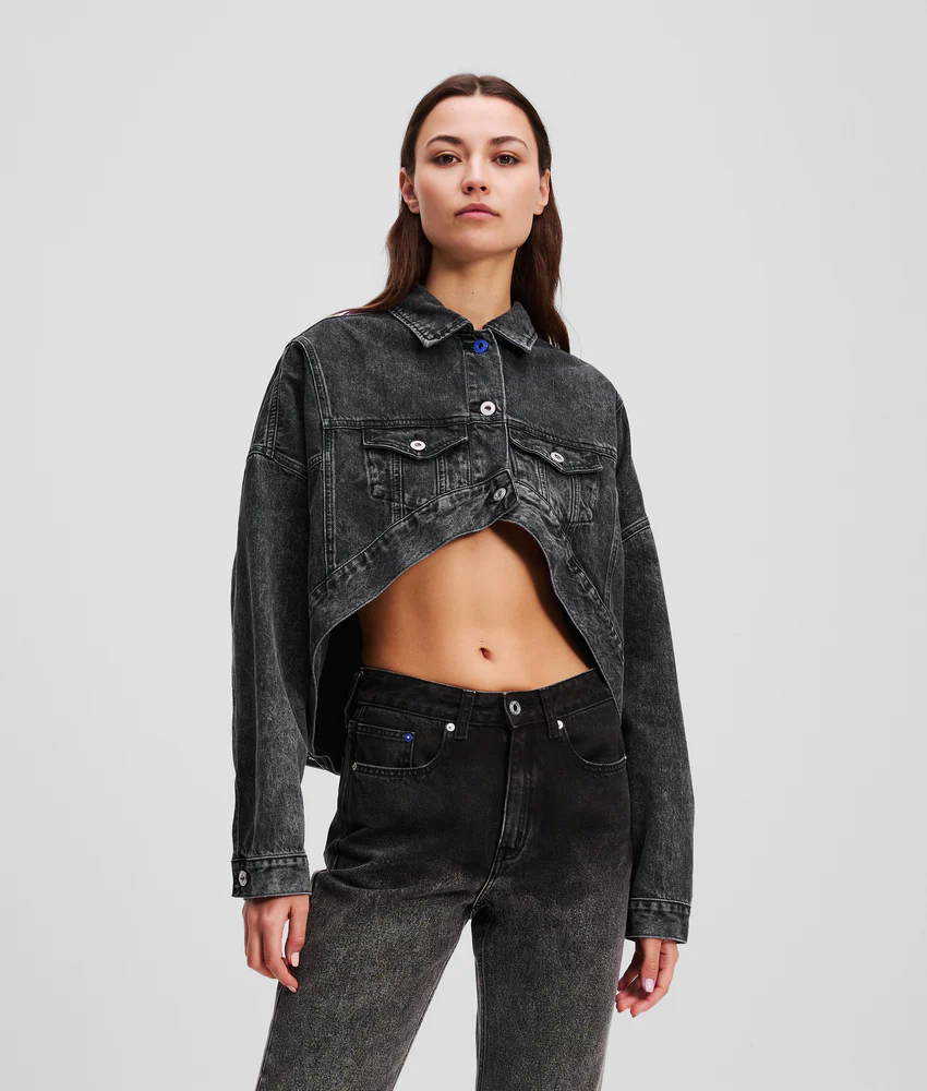 OVERSIZED CROPPED DENIM JACKET