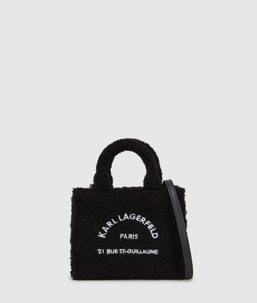 Rue St-Guillaume mini shearling tote bag