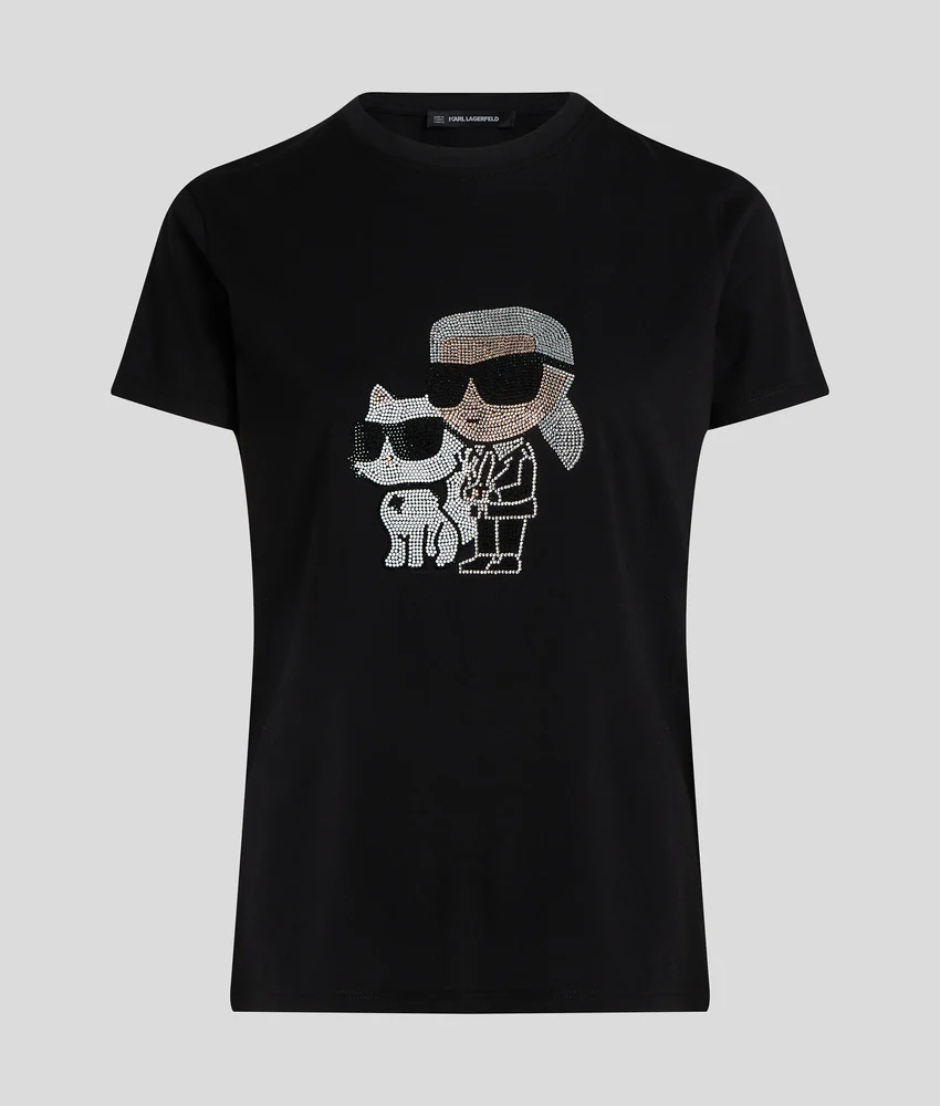 IKON KARL & CHOUPETTE RHINESTONE T-SHIRT