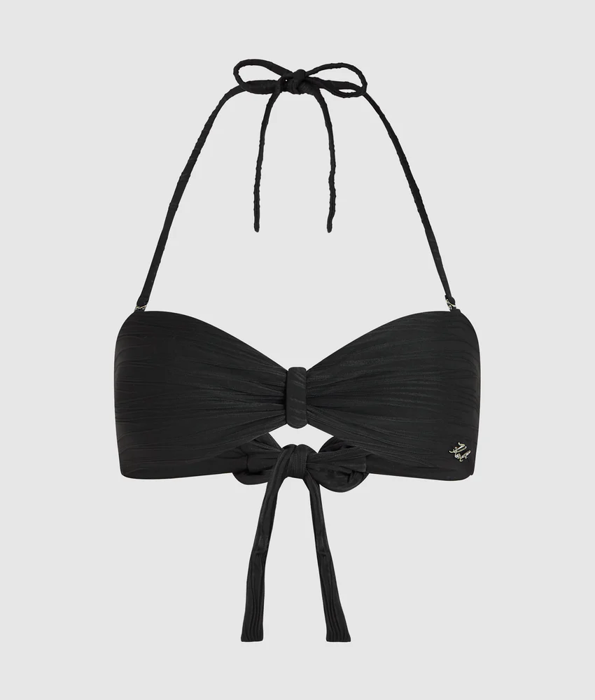 RIBBED BANDEAU BIKINI TOP