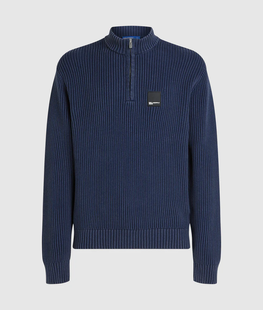 Relaxed half-zip sweater