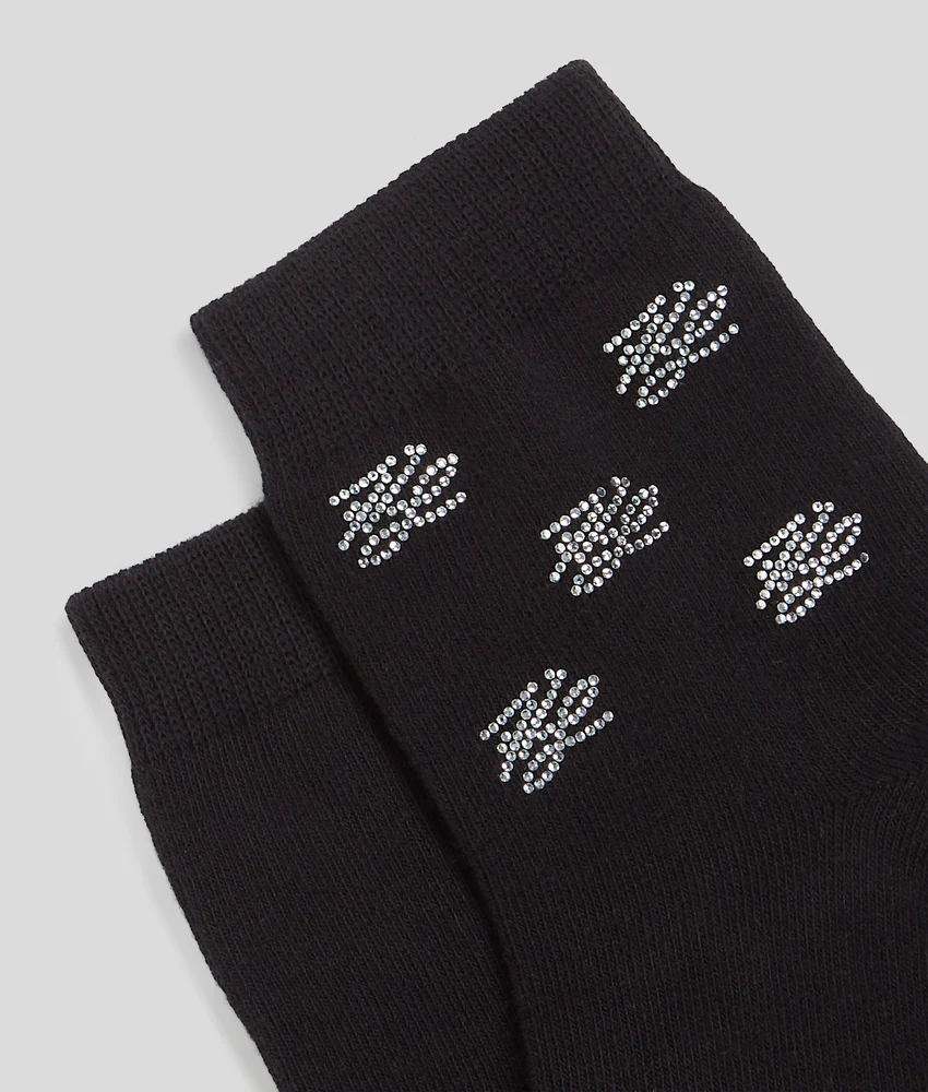 K/AUTOGRAPH RHINESTONE SOCKS �C 2-PACK