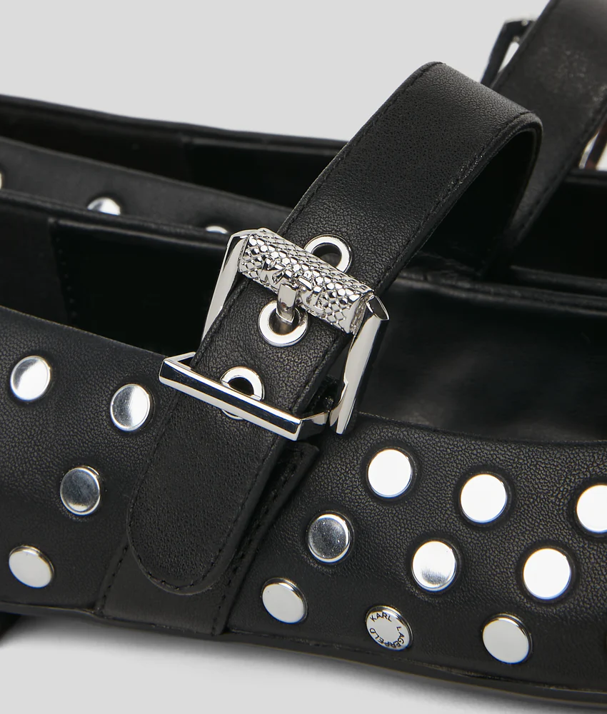 KARO STUDDED BALLET FLATS