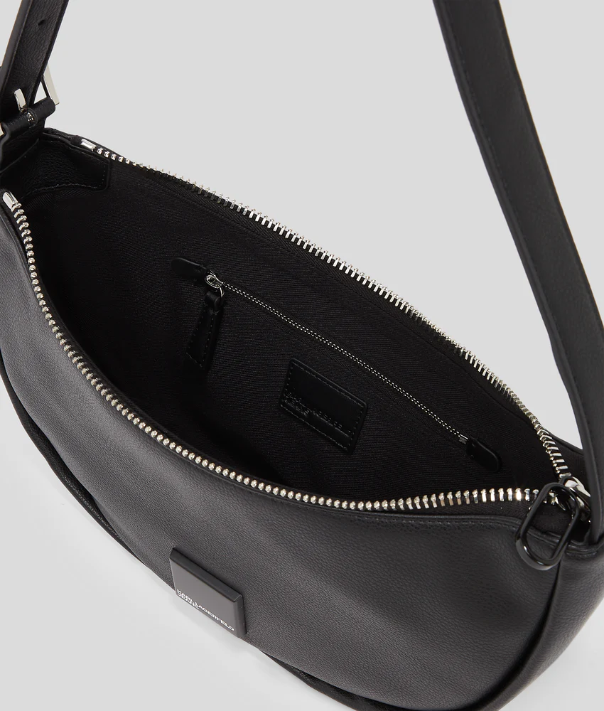 KLJ BOX LOGO SOFT HALF-MOON SHOULDER BAG