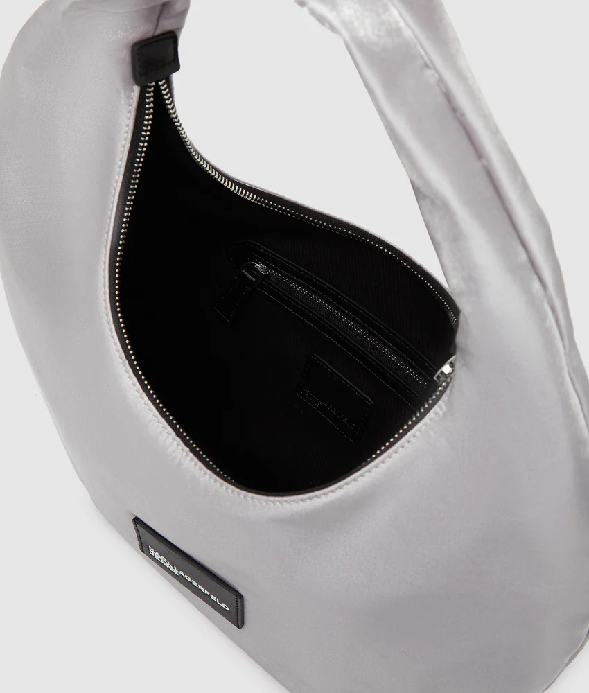 Nylon metallic shoulder bag