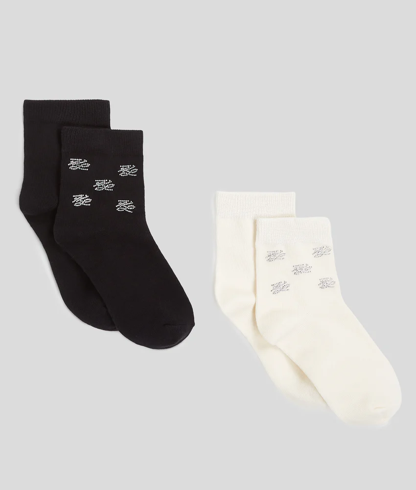 K/AUTOGRAPH RHINESTONE SOCKS �C 2-PACK
