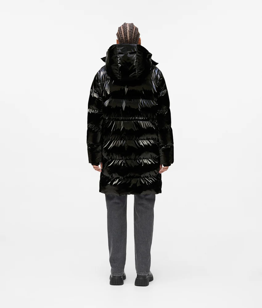 Long shiny puffer jacket