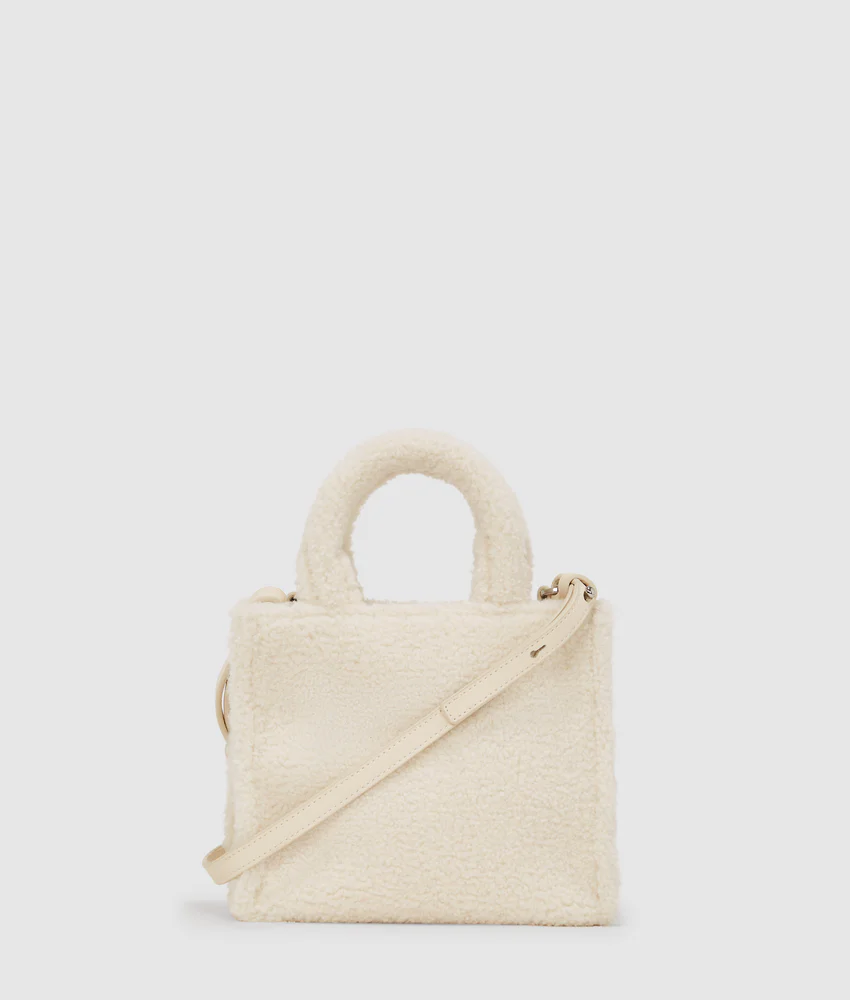 Rue St-Guillaume mini shearling tote bag