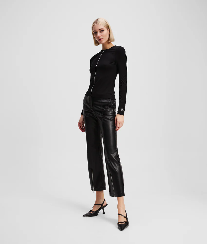 FAUX-LEATHER PANTS