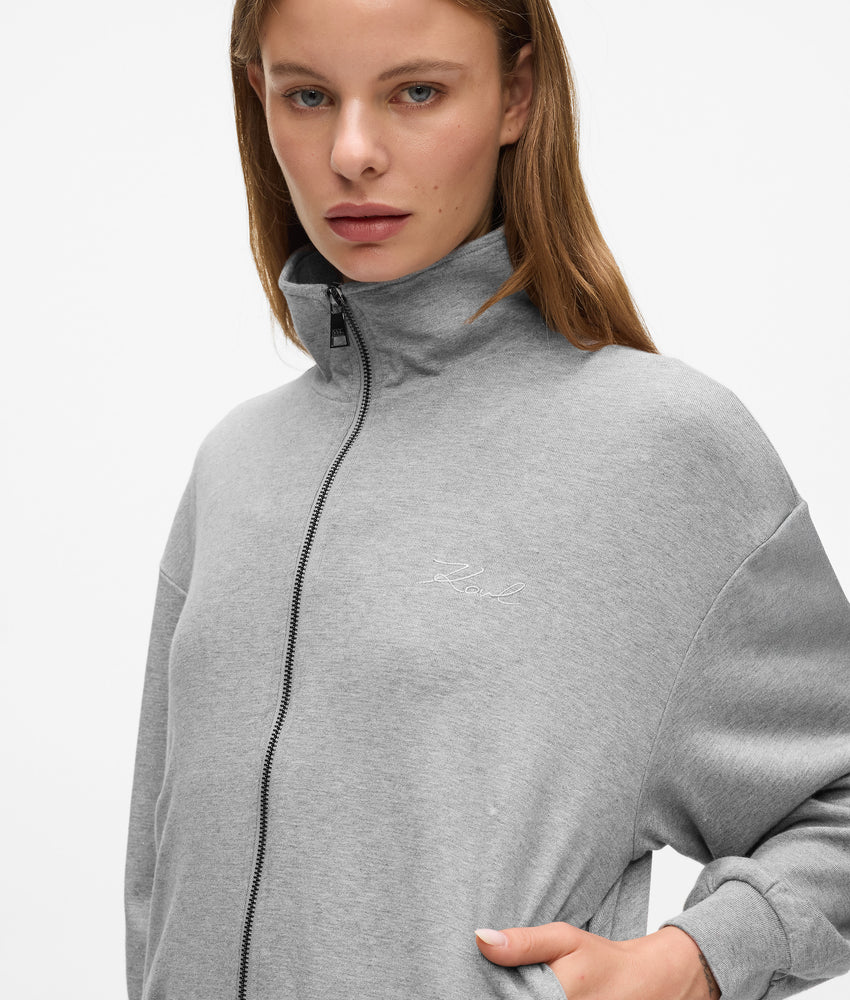 Signature zip-up lounge sweatshirt