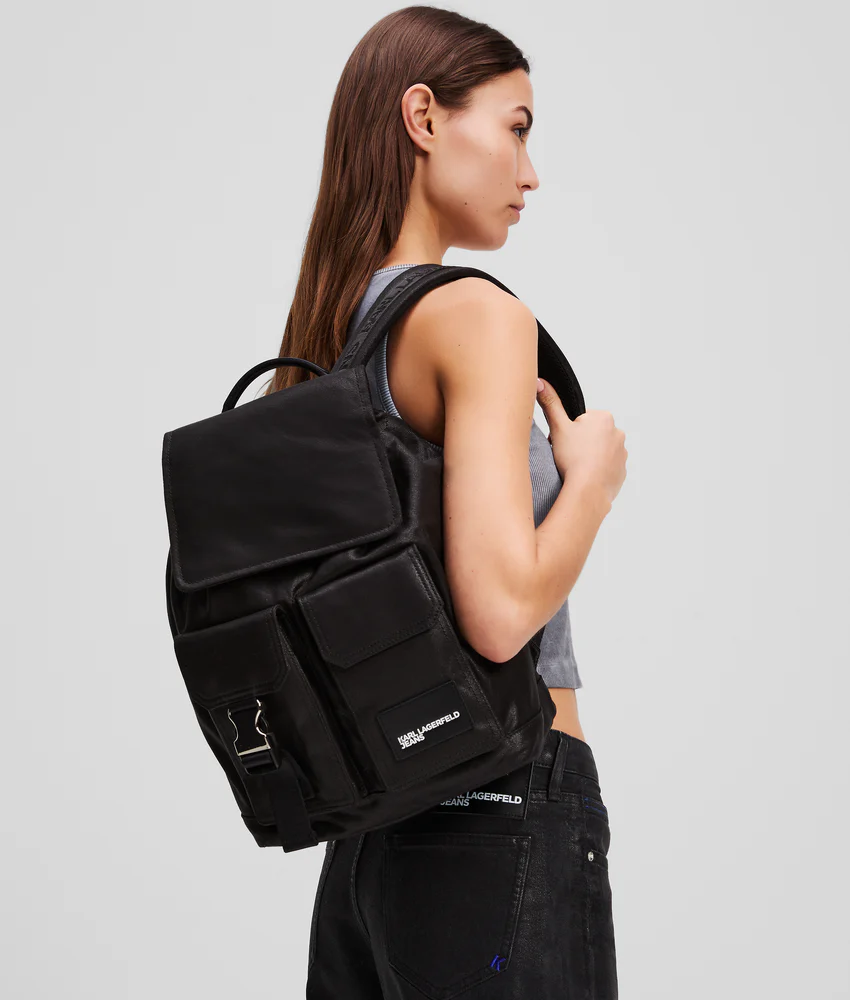 UTILITY COATED DENIM BACKPACK
