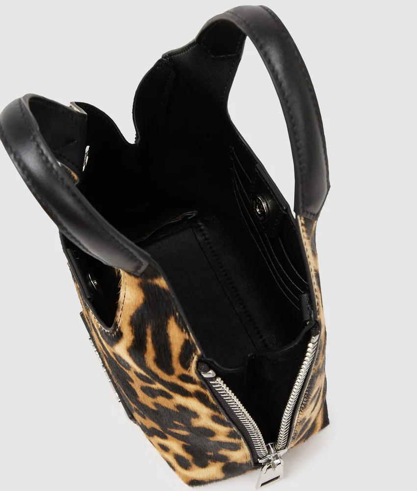 K/Hardware mini leopard tote bag