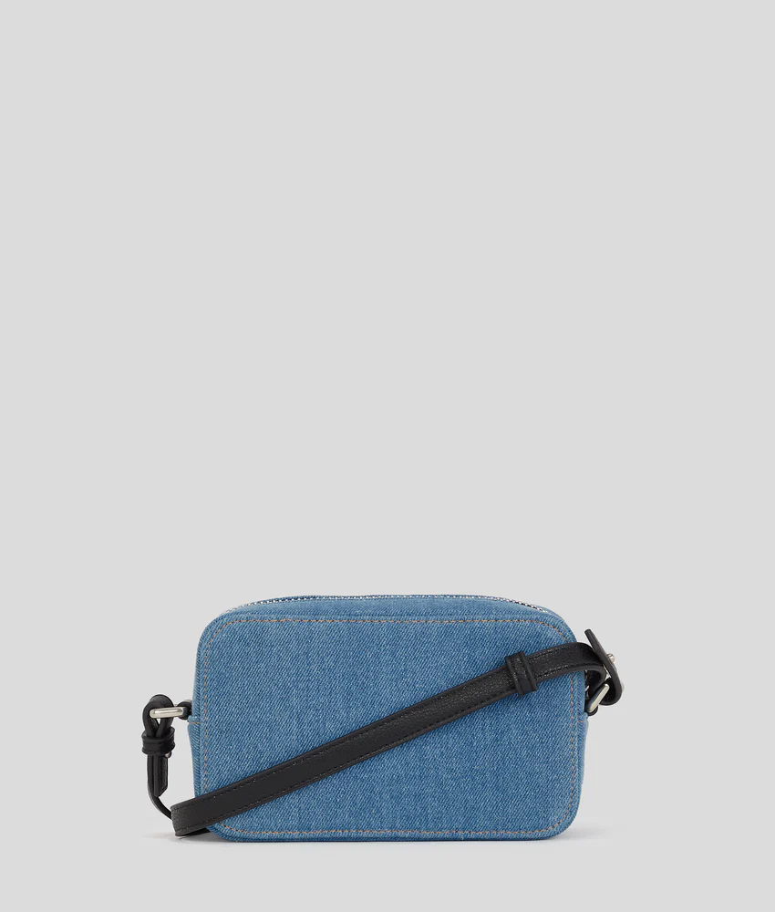 METAL LOGO DENIM CAMERA BAG