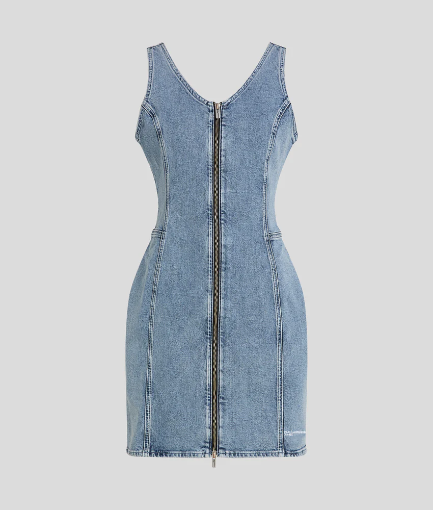 V-NECK DENIM DRESS