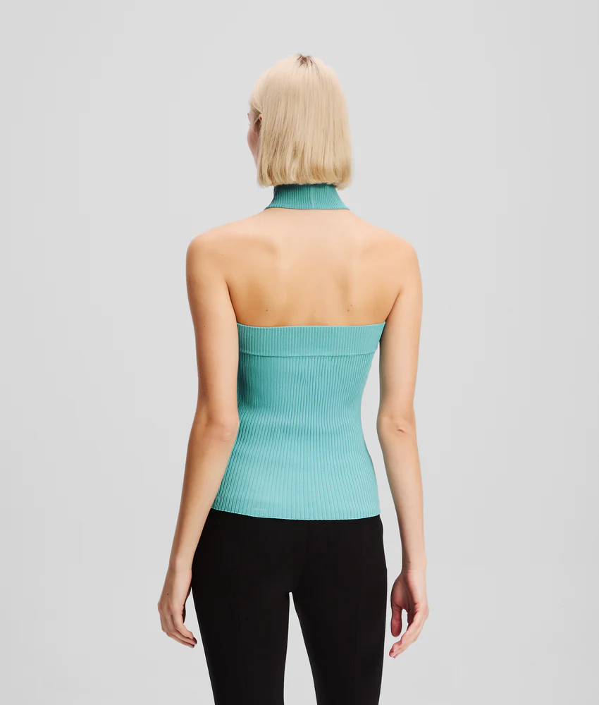 HALTERNECK KNITTED TOP