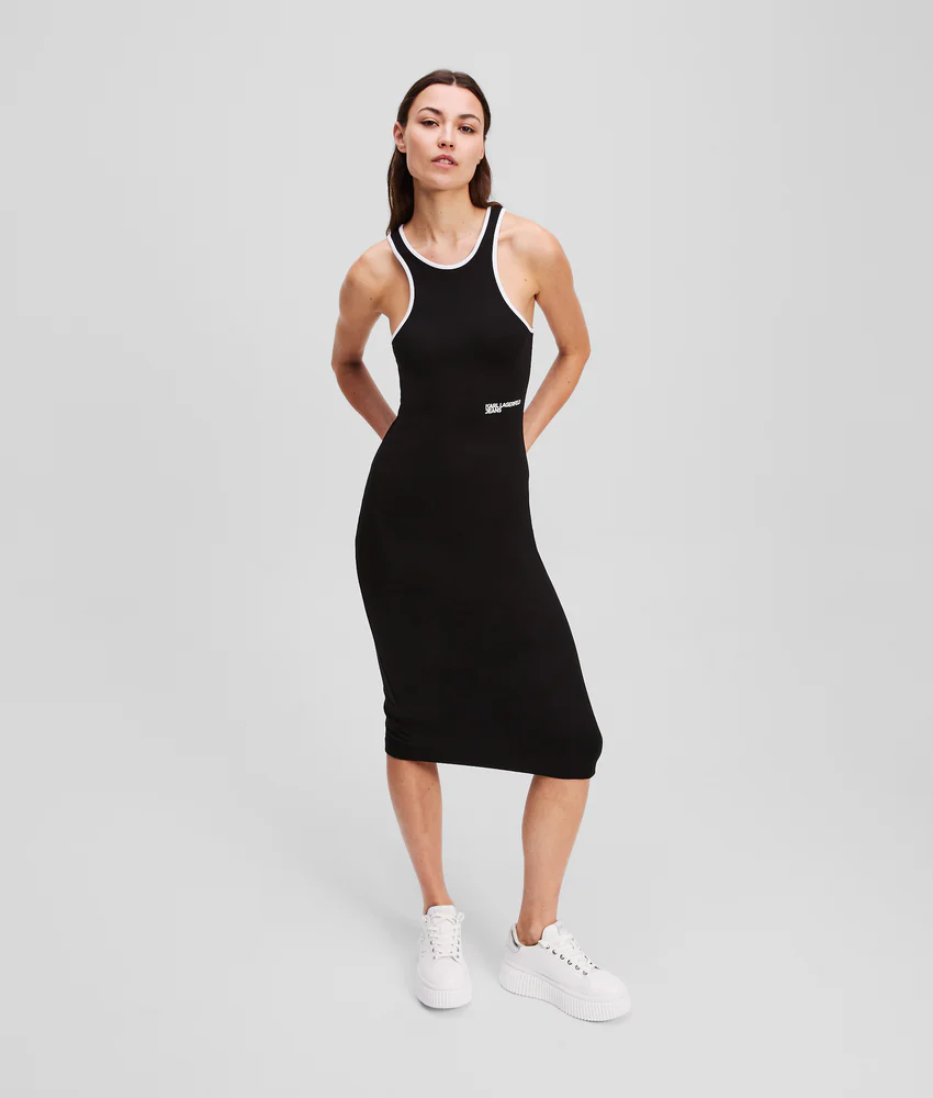 RACER-NECK DRESS