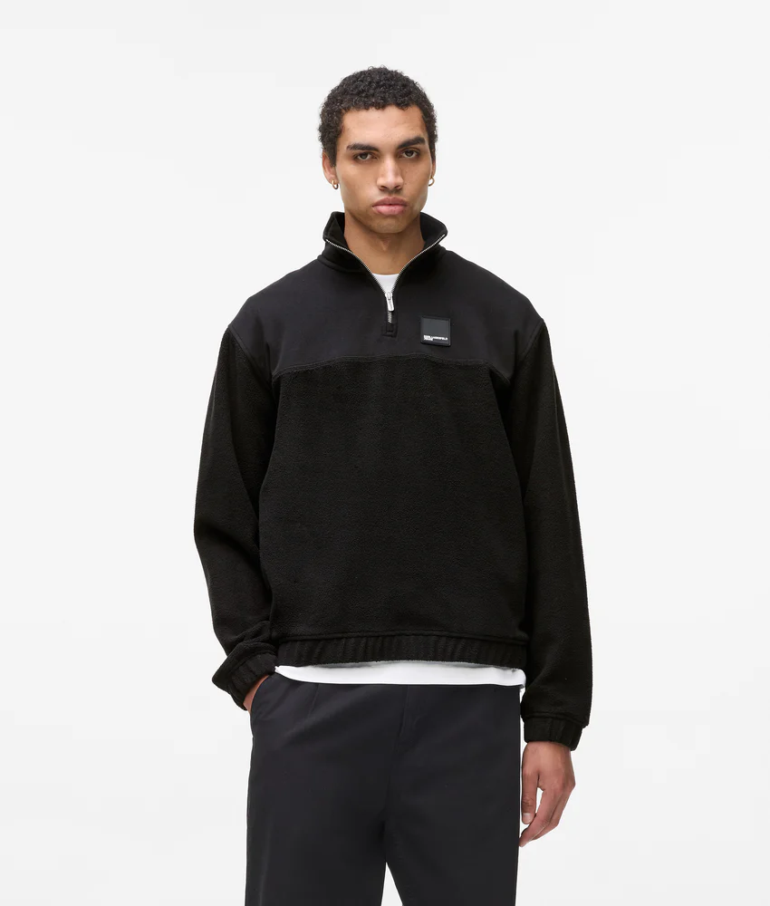 Fleece half-zip sweatshirt
