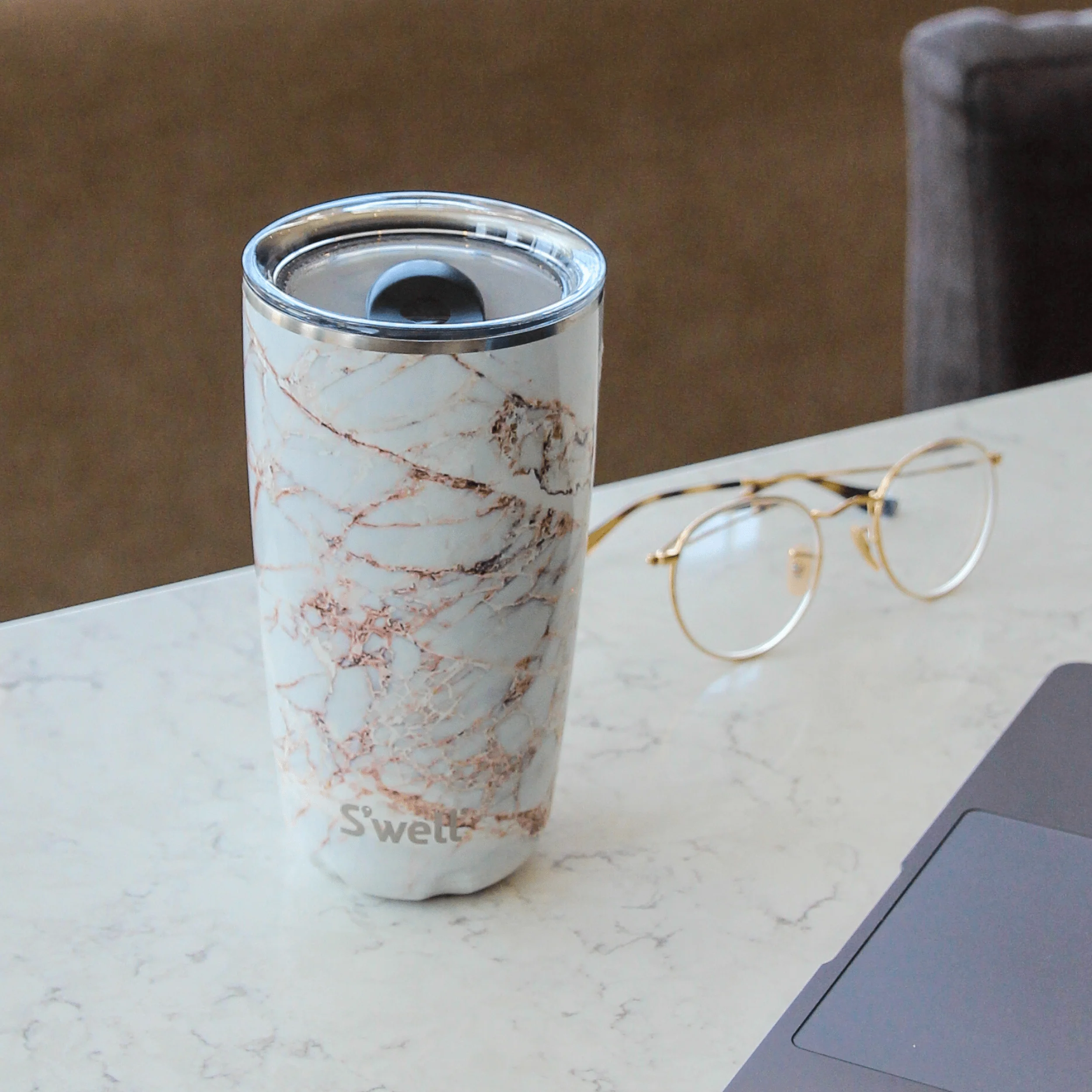 Slide-Open Tumbler Lid