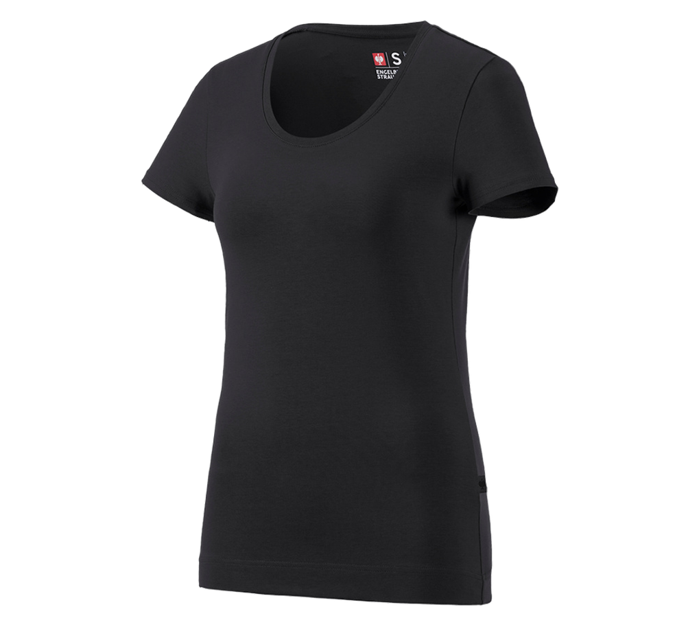 e.s. T-shirt cotton stretch, ladies'