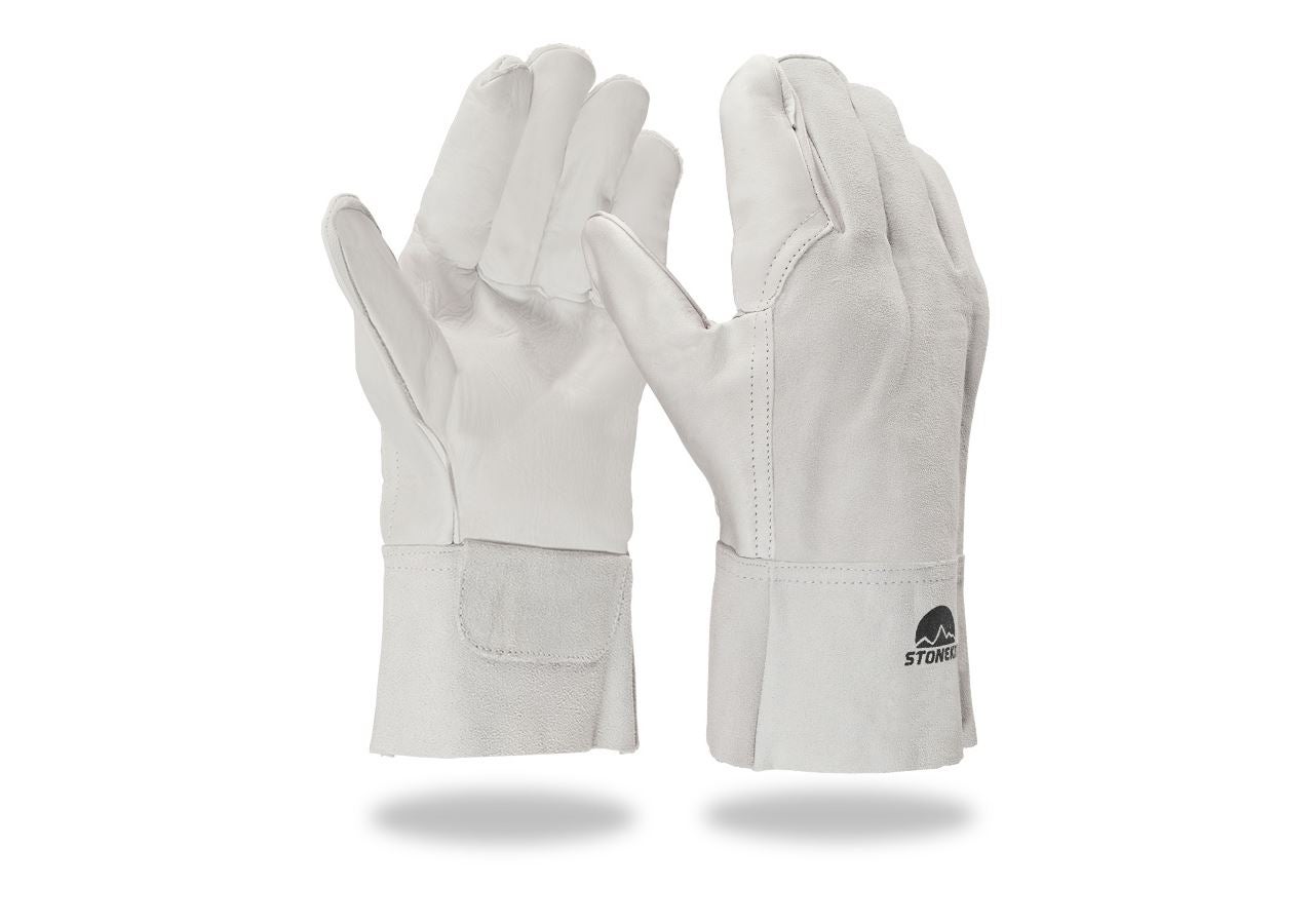 Leather welder’s gloves, short