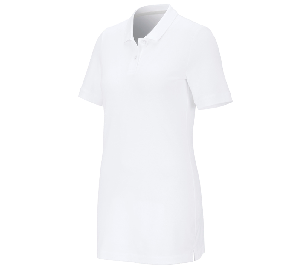 e.s. Pique-Polo cotton stretch, ladies', long fit