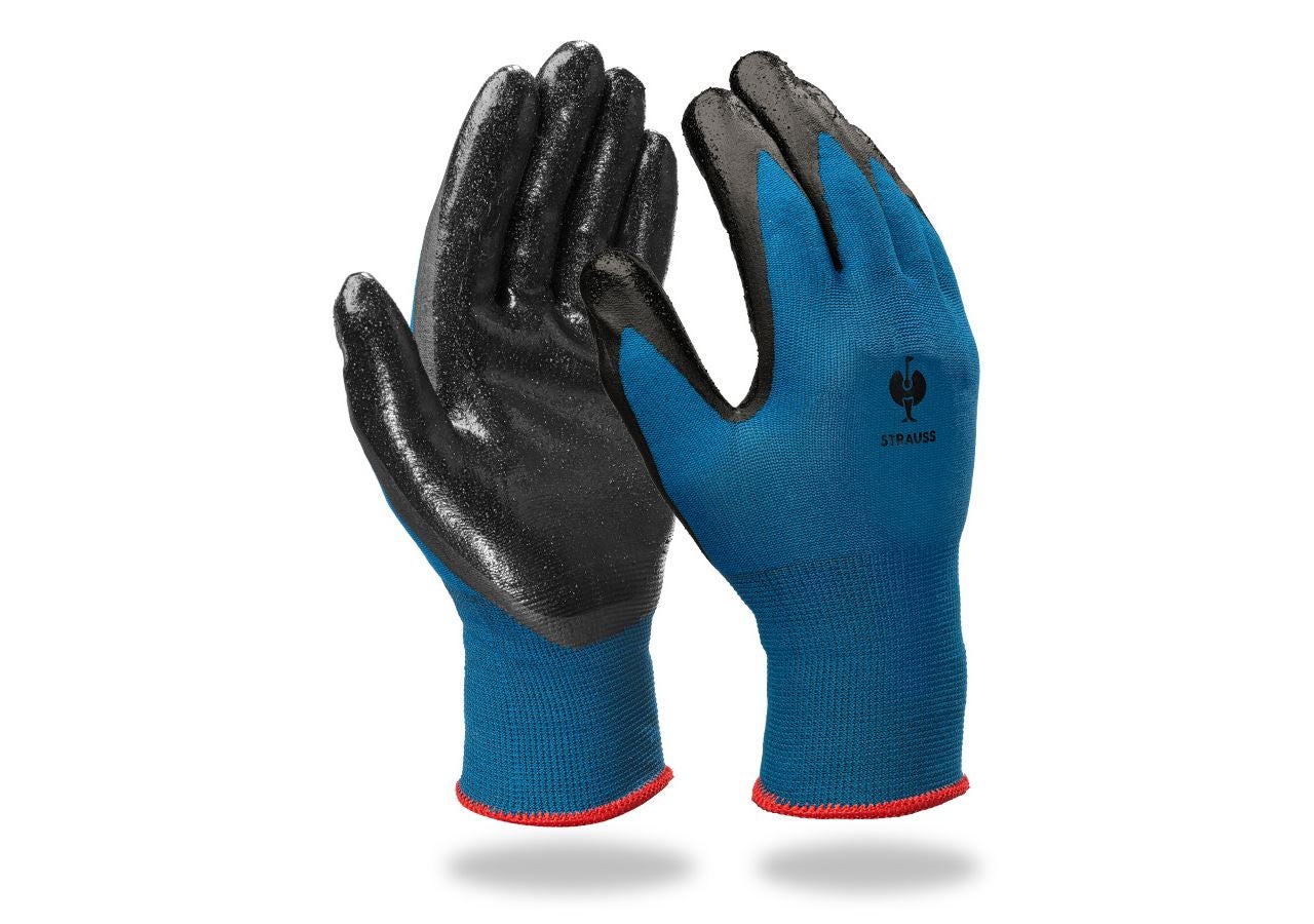 Neoprene micro gloves, back partially coated
