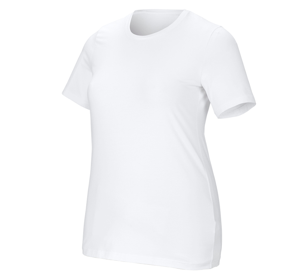 e.s. T-shirt cotton stretch, ladies', plus fit