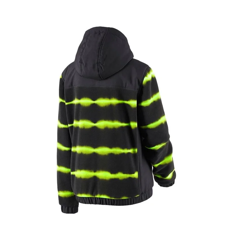 Hybr.fleece hoody jacket tie-dye e.s.motion ten,l.