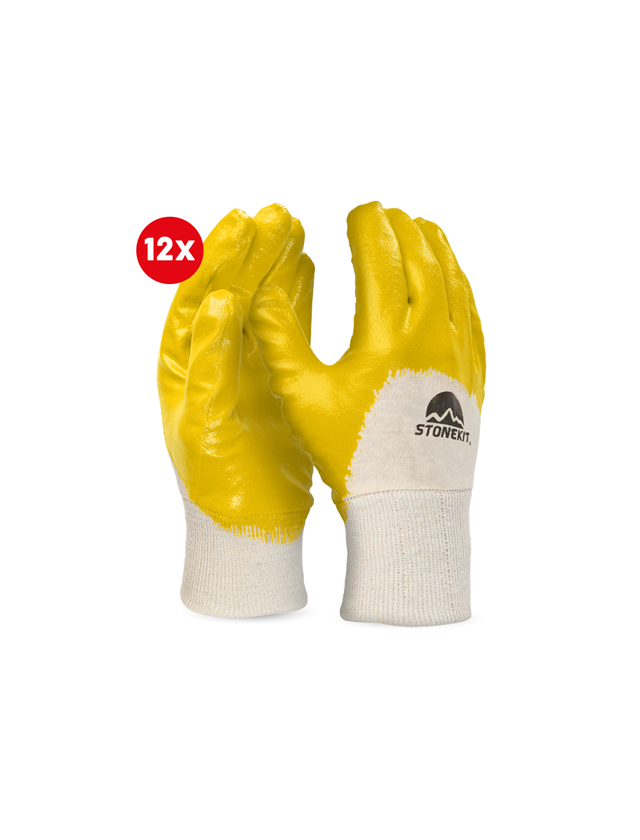 Nitrile gloves Basic,  partially coated,pack of 12