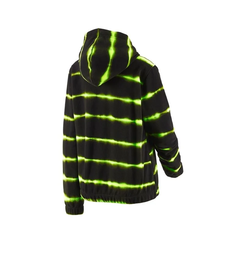 Fleece hoody tie-dye e.s.motion ten, ladies'