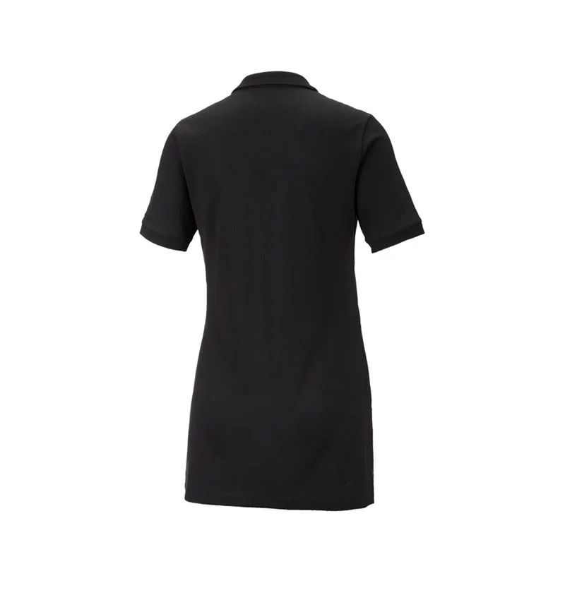 e.s. Pique-Polo cotton stretch, ladies', long fit