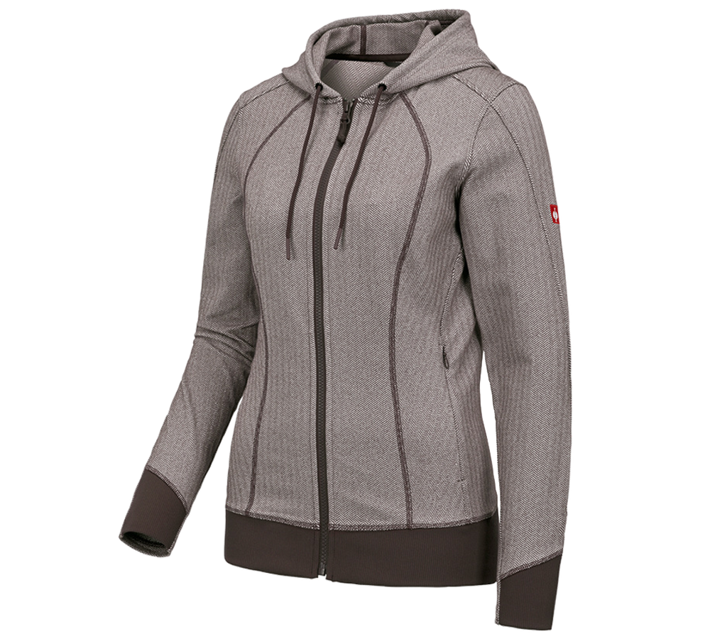 e.s. Functional hooded jacket herringbone, ladies'