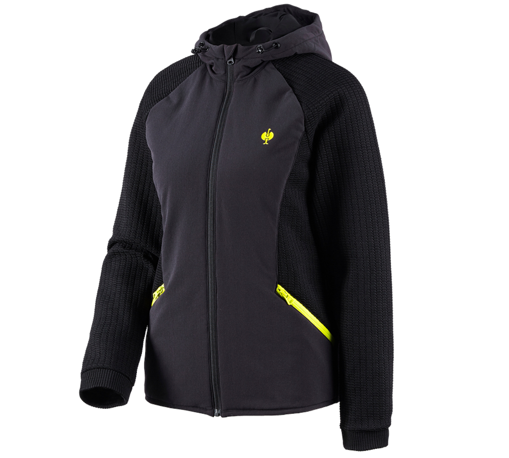 Hybrid hooded knitted jacket e.s.trail, ladies'
