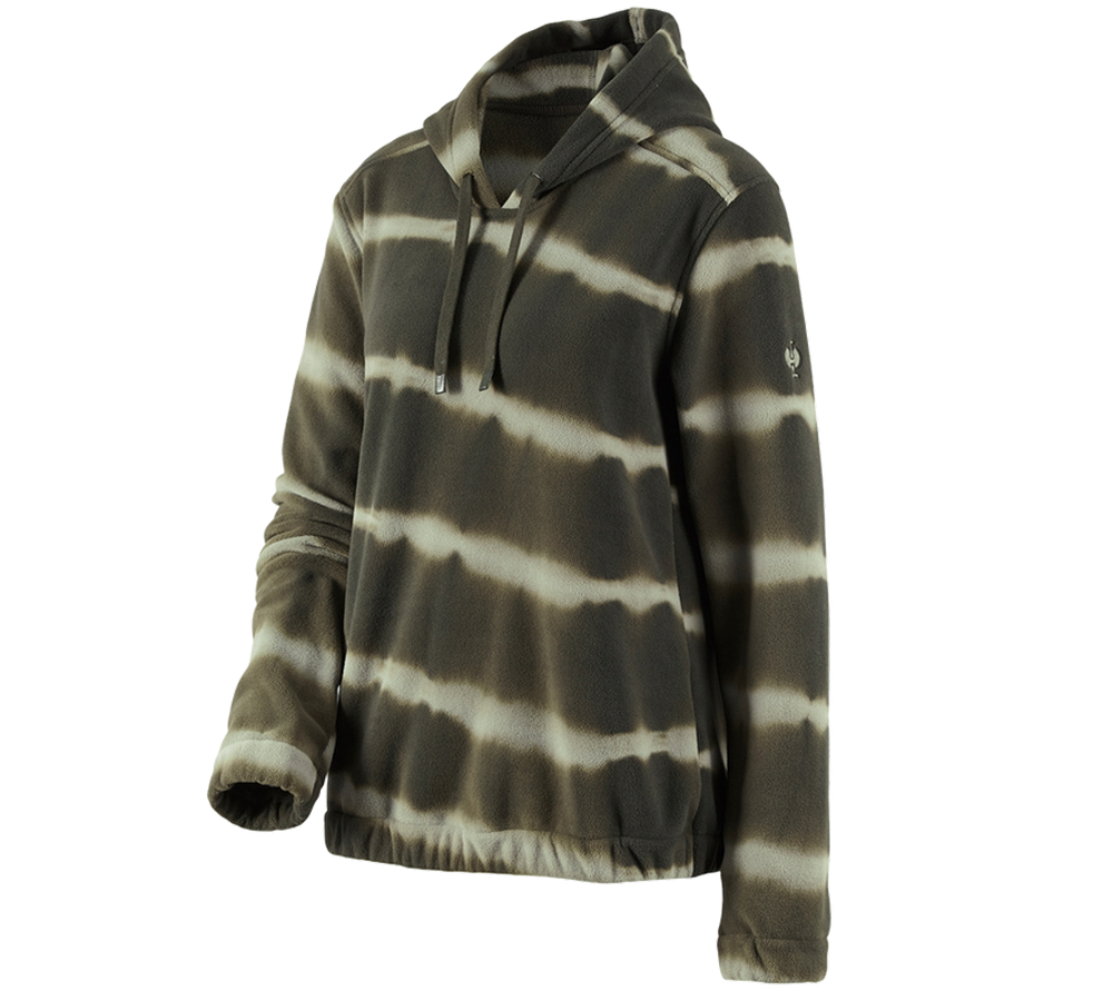 Fleece hoody tie-dye e.s.motion ten, ladies'