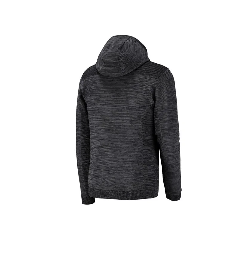 Windbreaker hooded knitted jacket e.s.motion ten