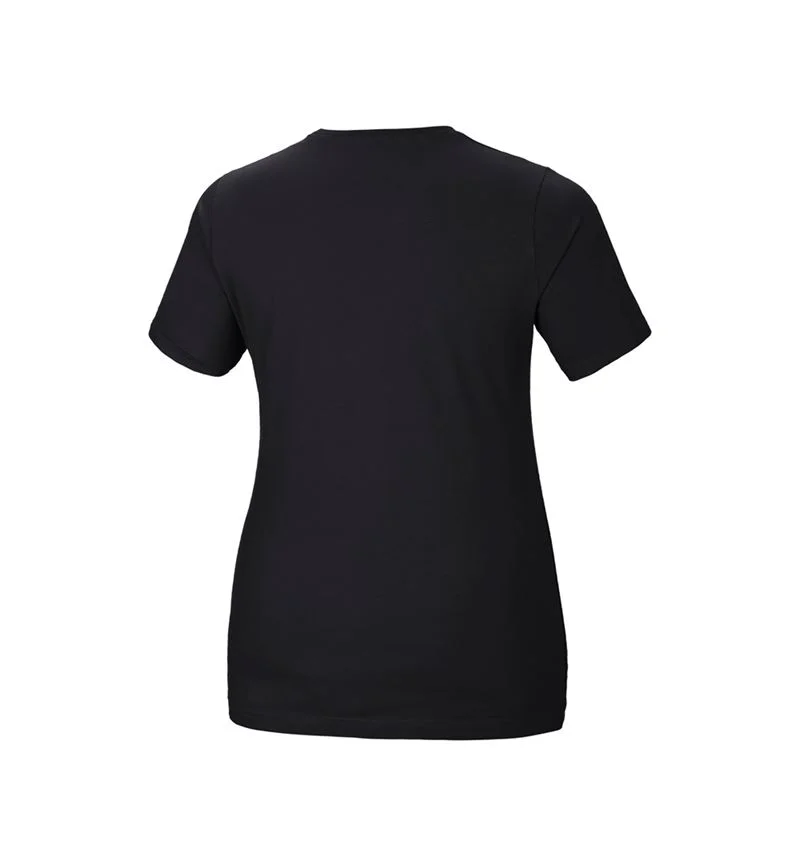 e.s. T-shirt cotton stretch, ladies', plus fit
