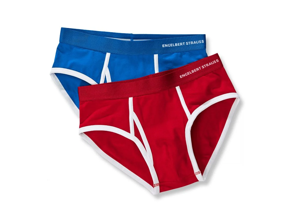 e.s. Cotton stretch briefs colour, pack of 2