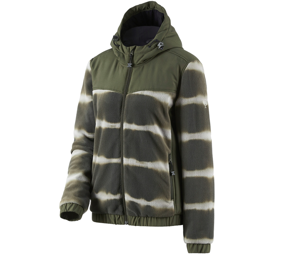 Hybr.fleece hoody jacket tie-dye e.s.motion ten,l.