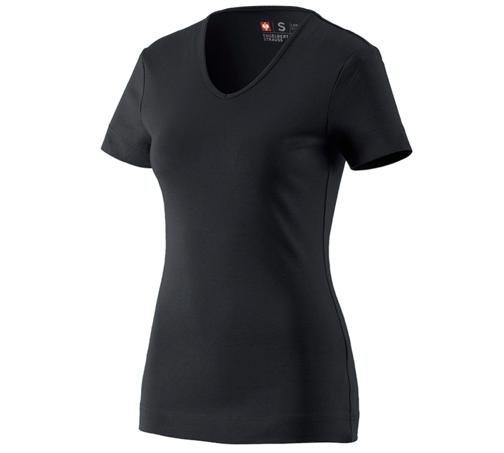 e.s. T-shirt cotton V-Neck, ladies'