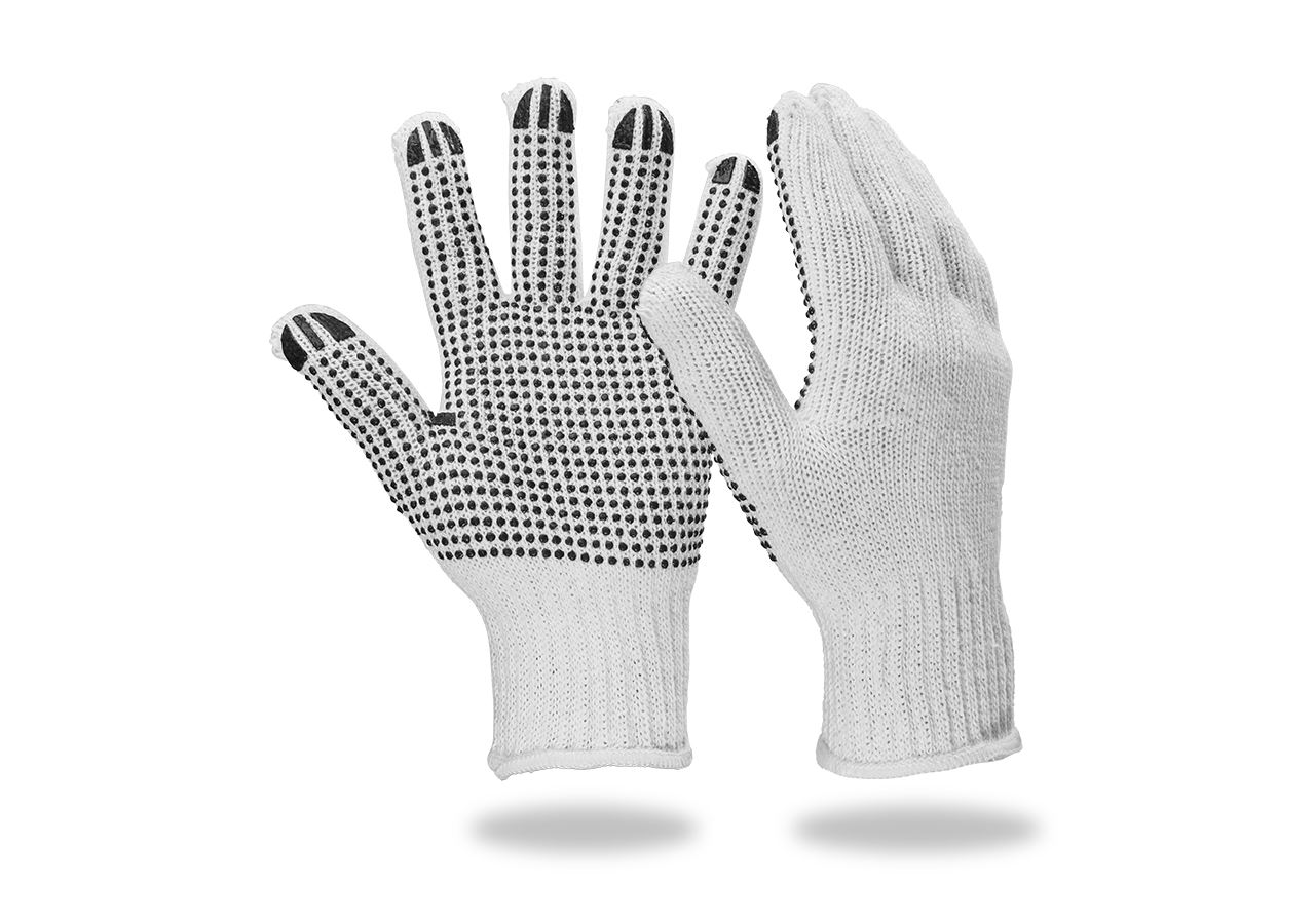 PVC knitted gloves Black-Point
