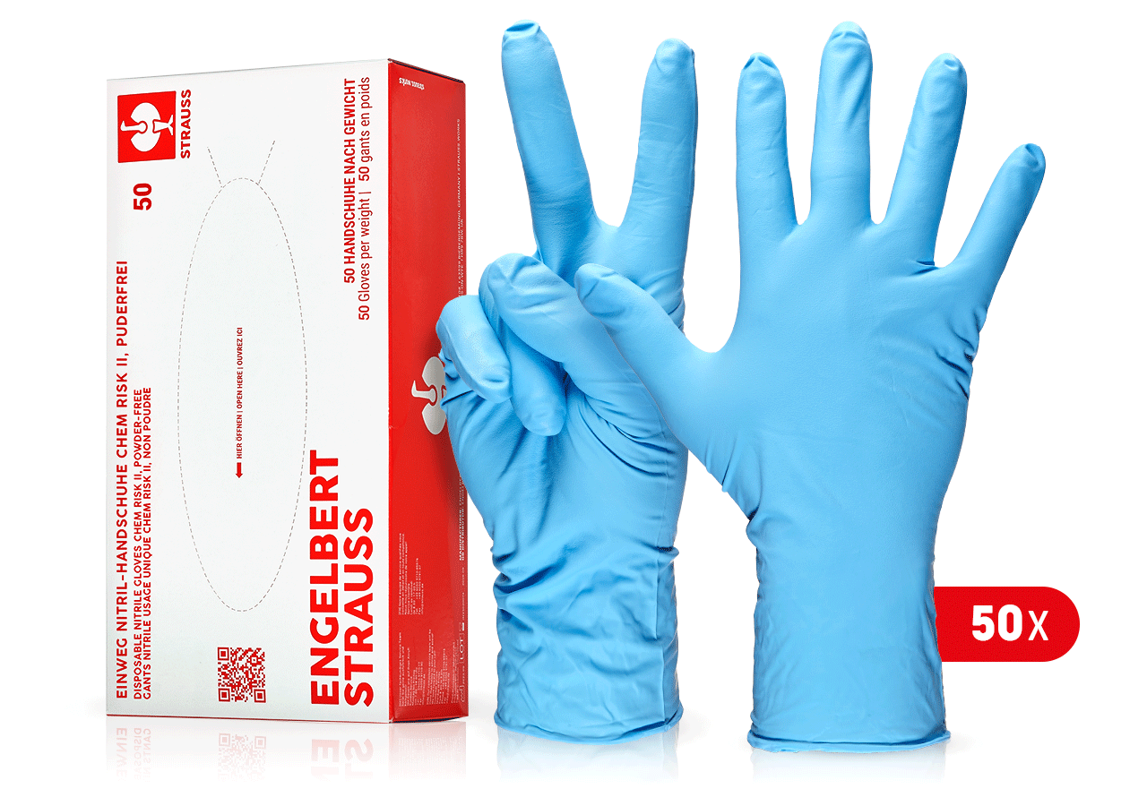 Disposable nitrile gloves Chem Risk II,powder-free