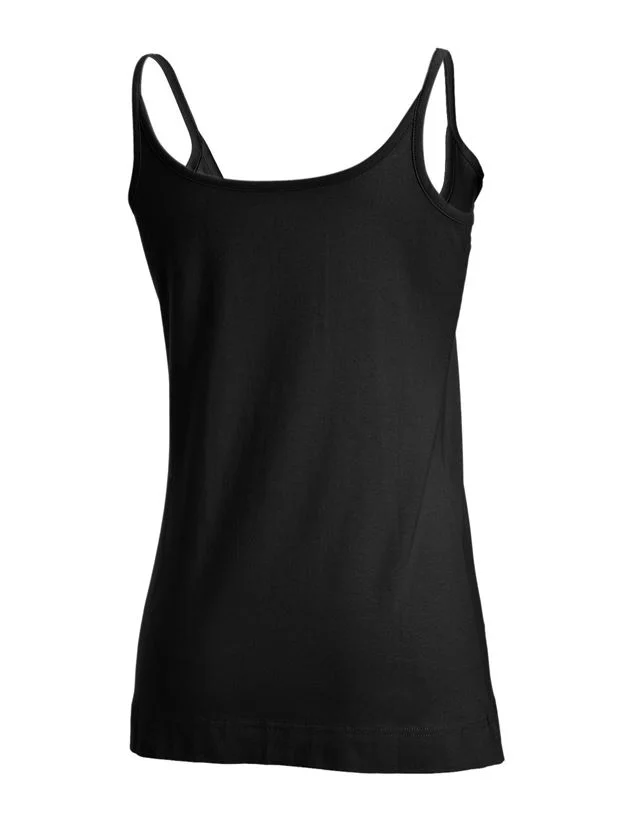 e.s. Spaghetti top cotton stretch, ladies'