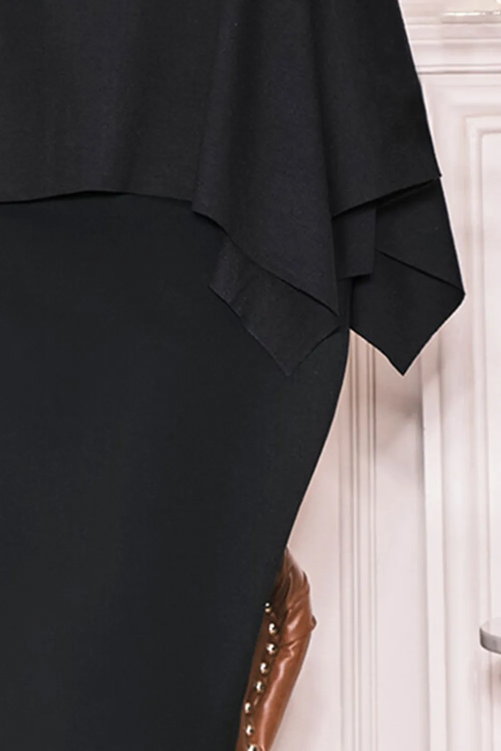 Black Casual Style Plain Skirt