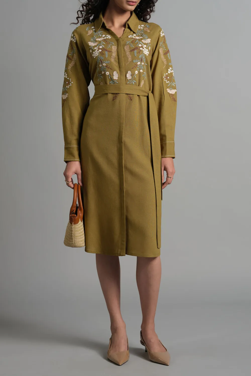 Casual Style Olive Dress