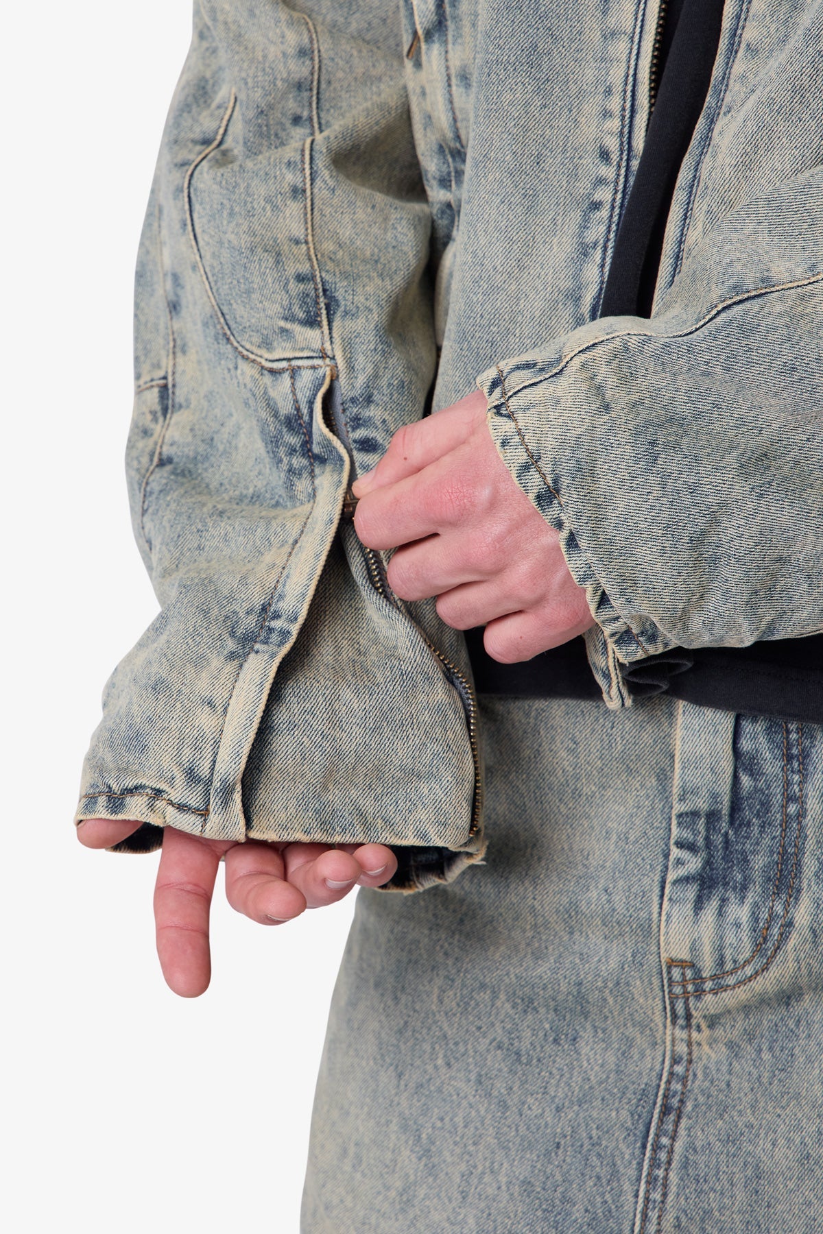 Moto Denim Jacket - Vintage Blue