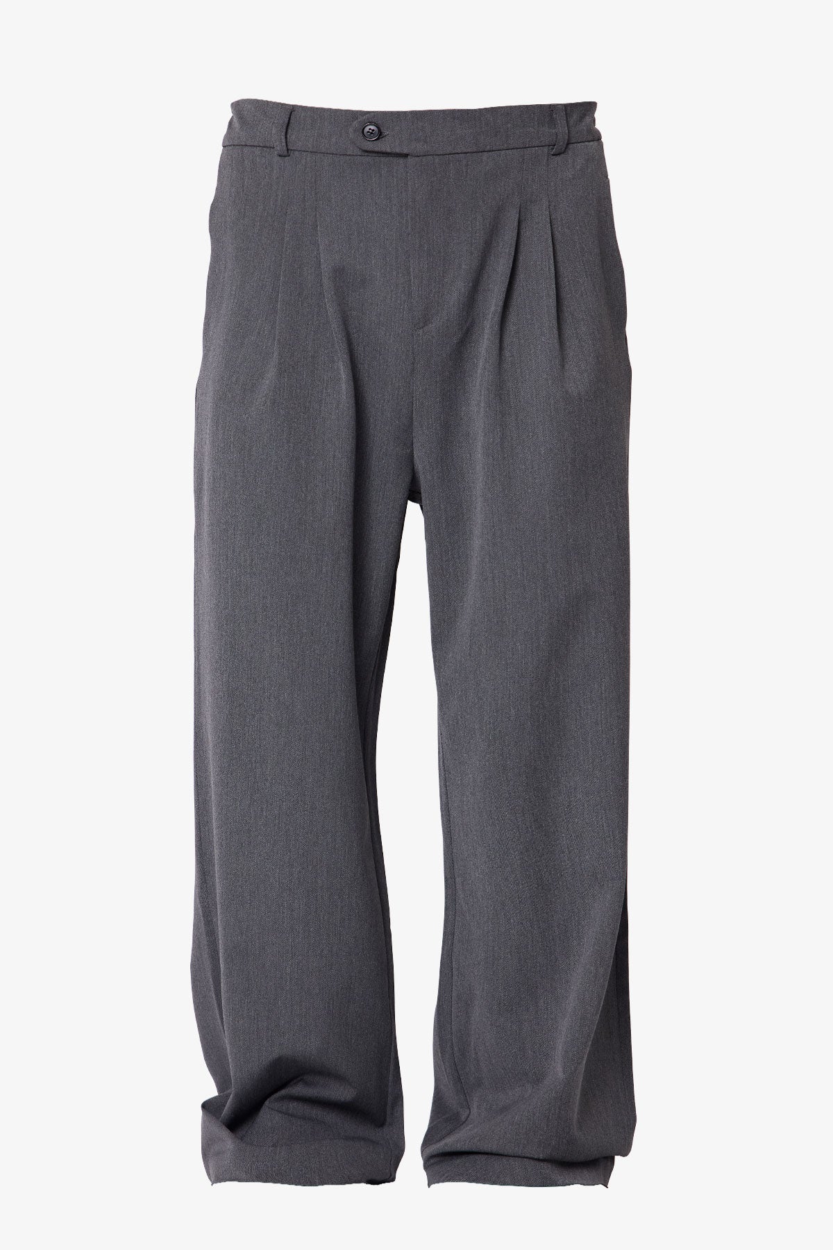 Easy Pleated Trouser Pants - Grey